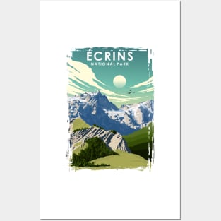 Ecrins National Park France Travel Poster Posters and Art